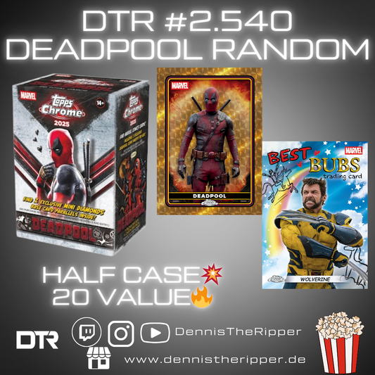 DTR #2540 Deadpool Chrome Half Case Random Letter Group Break