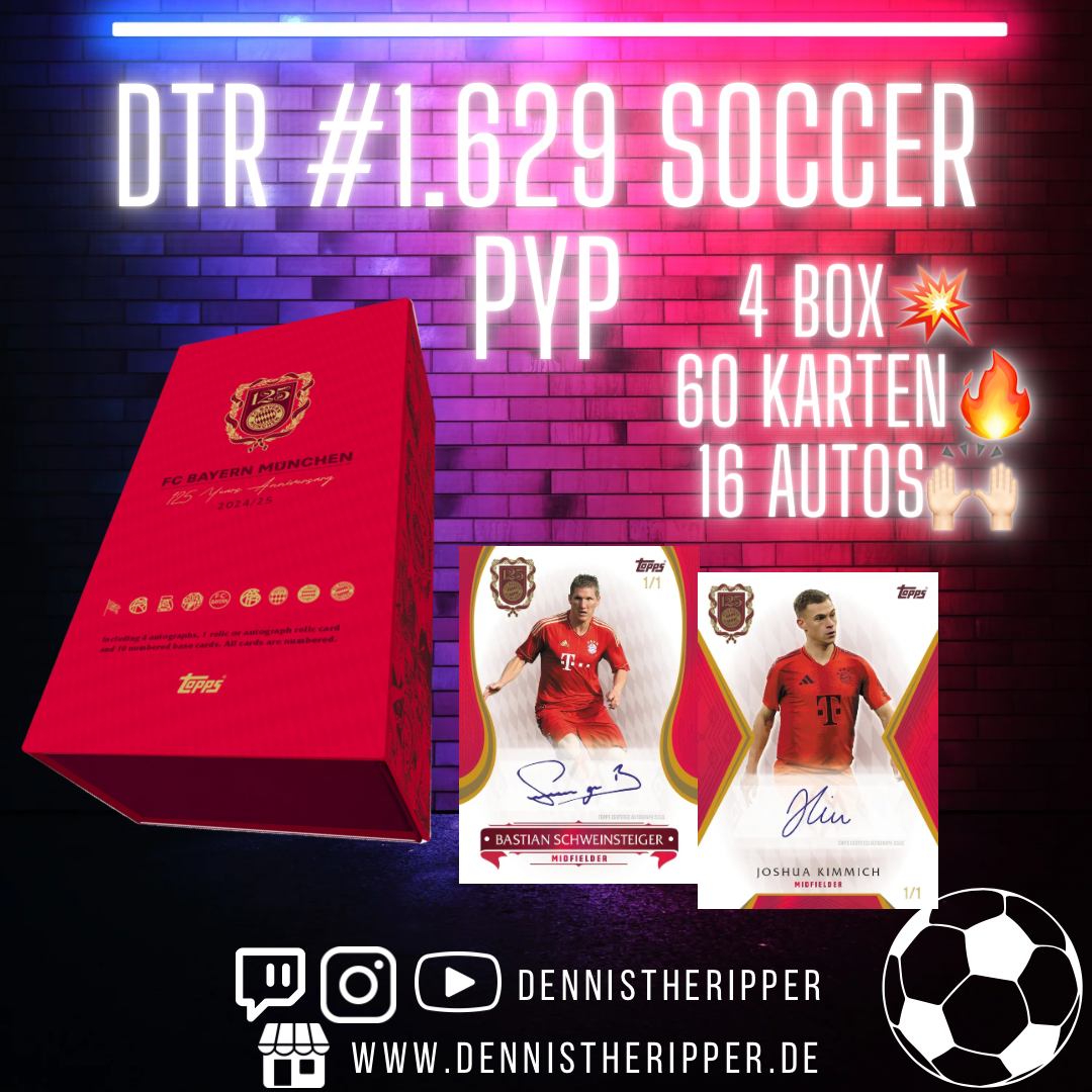 DTR #1629 FC Bayern 125 Soccer PYP Group Break 4 Box 10 Mini 5 Filler ...