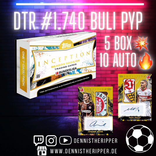 DTR #1740 Buli Inception PYP/PYT Group Break 5 Box