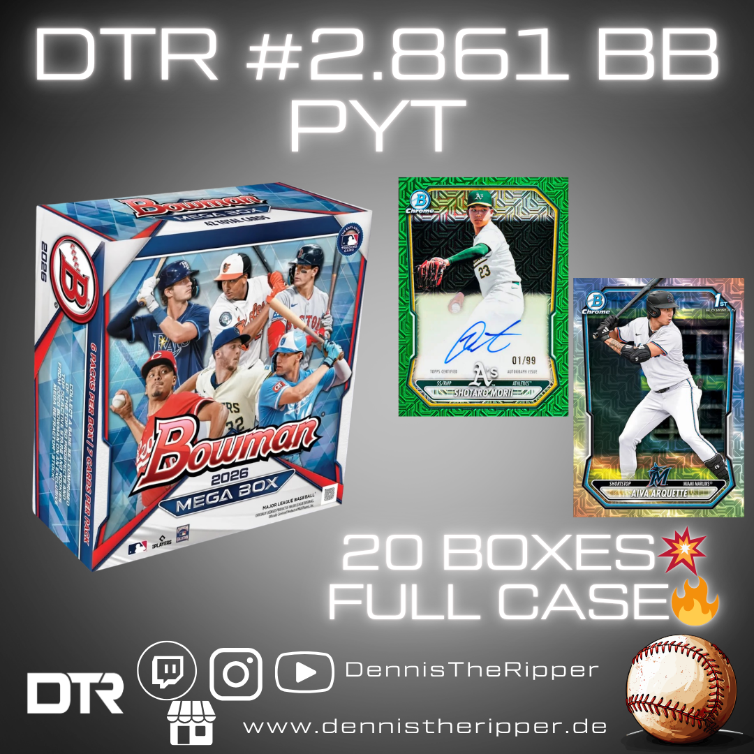 50% Filler GIGAFILLER! DTR #2861 BB Bowman Mega Full Case PYT Group Break