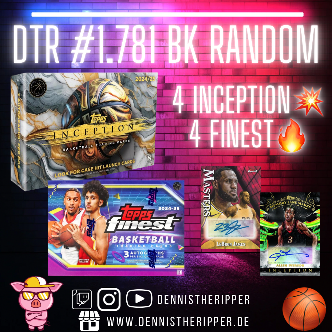 DTR #1781 BK Inception Finest Mixer Random Group Break PS Half Case