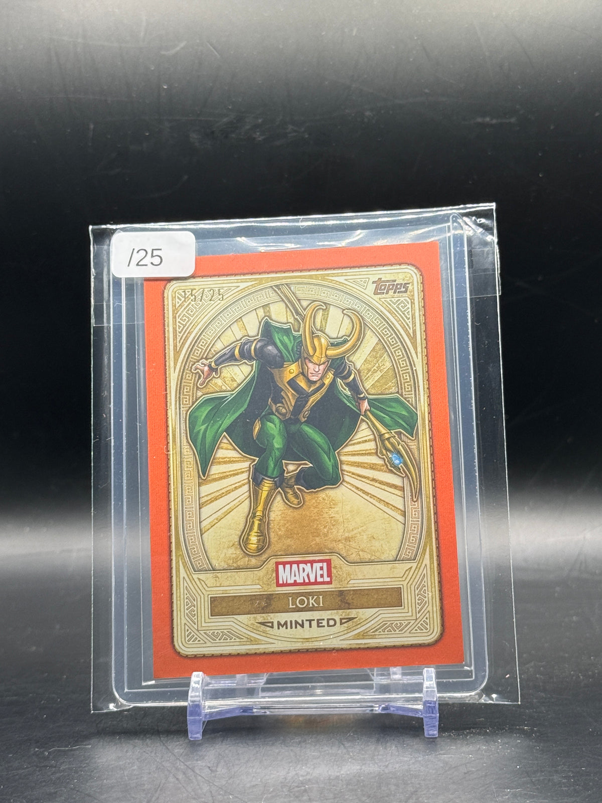 2025 Topps Marvel Mint Loki Orange 15/25