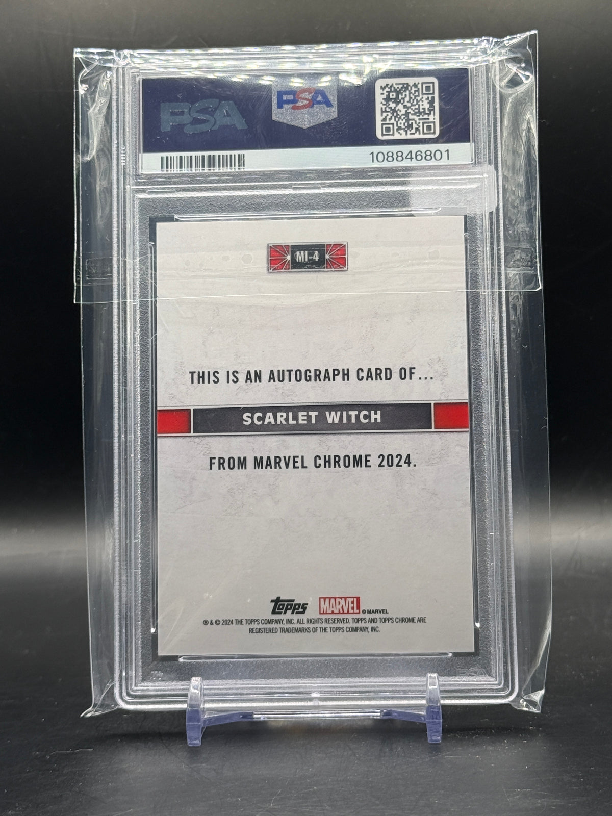 2024 Topps Chrome Marvel Scarlet Witch Gold Wave Auto 24/50