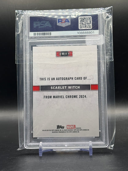 2024 Topps Chrome Marvel Scarlet Witch Gold Wave Auto 24/50