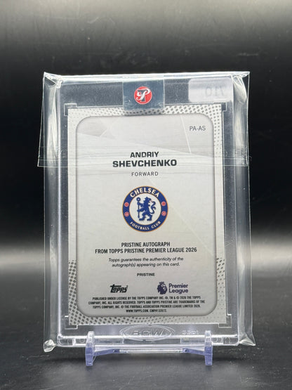 2026 Topps Pristine Premier League Andriy Shevchenko Chelsea Green Auto 04/10