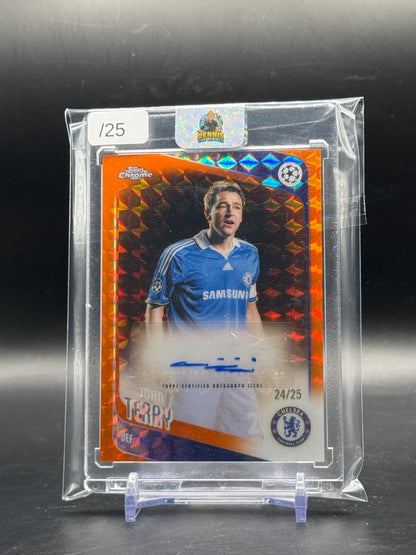 2025-26 Topps Chrome UCC John Terry Chelsea Orange Geometric Auto 24/25