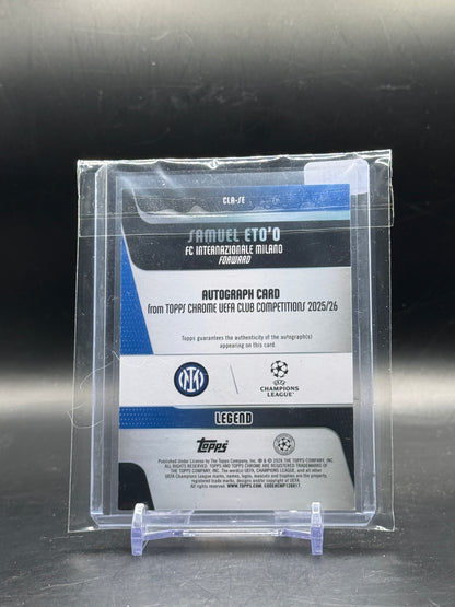 2025-26 Topps Chrome UCC Samuel Eto´o FC Internazionale Milano Aqua Auto 148/199