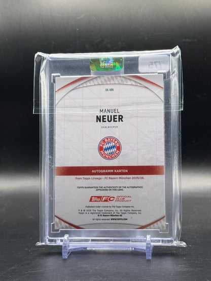 2025-26 Topps FC Bayern München Lineage Manuel Neuer Purple Auto 28/75
