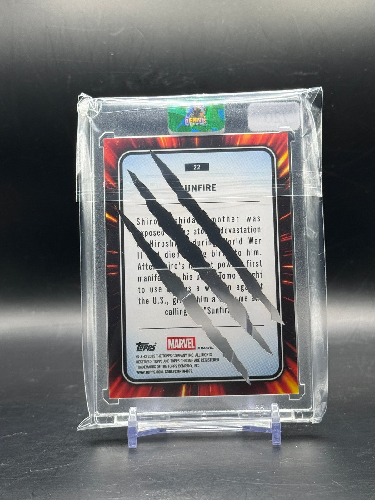2025 Topps Chrome Marvel Sunfire Clawed 03/20