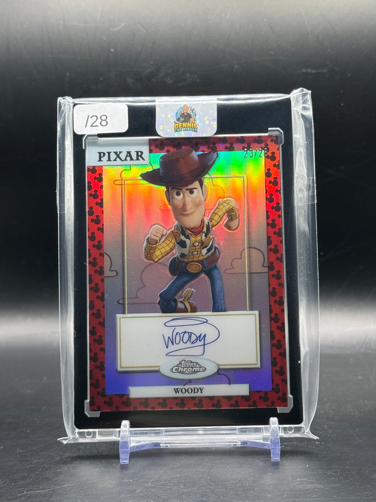 2024 Topps Chrome Disney Woody Mickey Mouse Auto 23/28