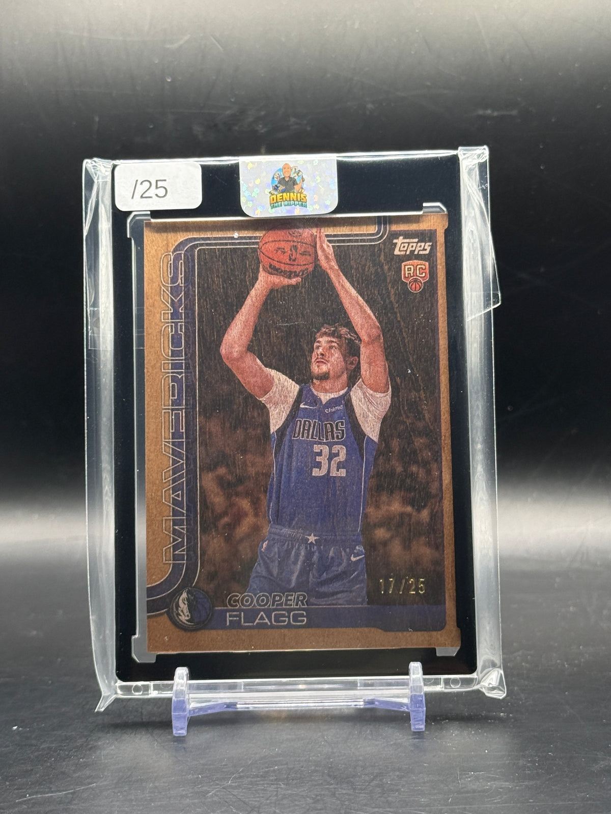 2025 Topps Flagship NBA Cooper Flagg Dallas Mavericks Wood 17/25