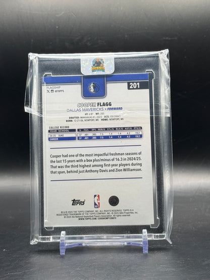 2025 Topps Flagship NBA Cooper Flagg Dallas Mavericks Wood 17/25