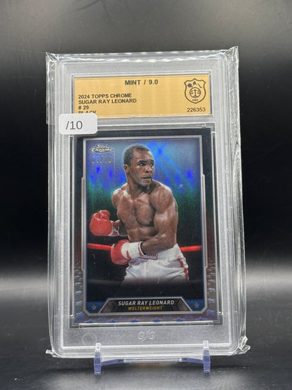 2024 Topps Chrome Combat Sugar Ray Leonard Black 03710 GSG 9 226353
