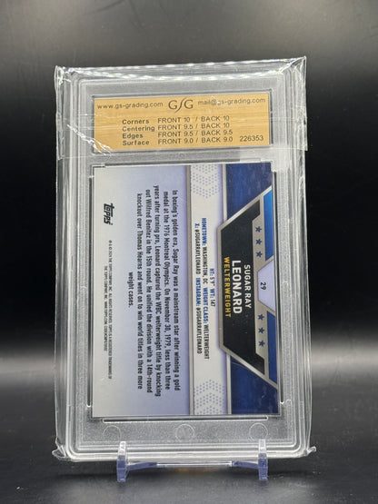 2024 Topps Chrome Combat Sugar Ray Leonard Black 03710 GSG 9 226353