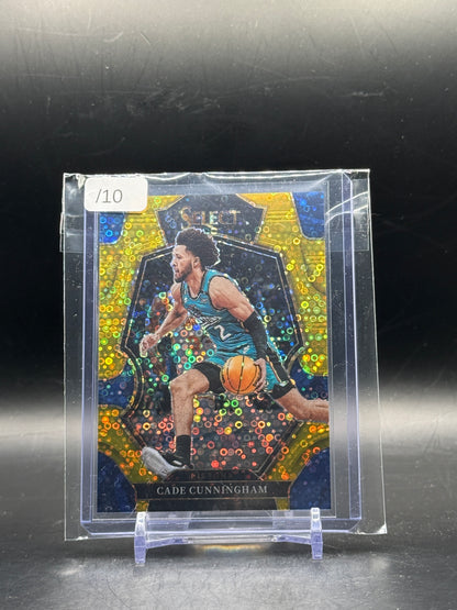 2022-23 Panini Select NBA Cade Cunningham Detroit Pistons Disco Gold 03/10