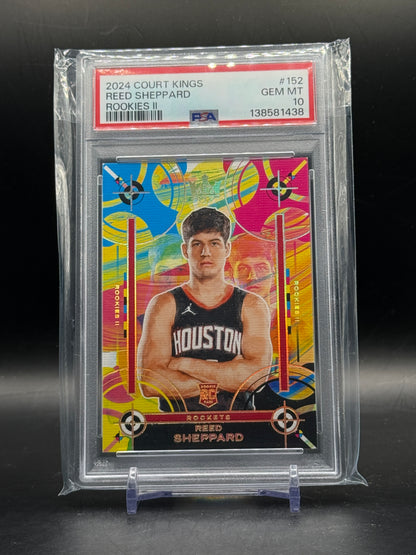 2024 Panini Court kings NBA Reed Sheppard Houston Rockets Rookies II PSA 10 138581438