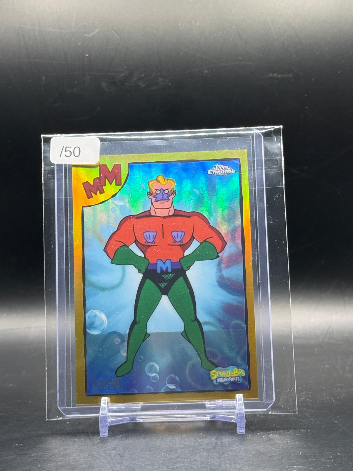 2025 Topps Chrome Spongebob Mermaidman Gold 33/50