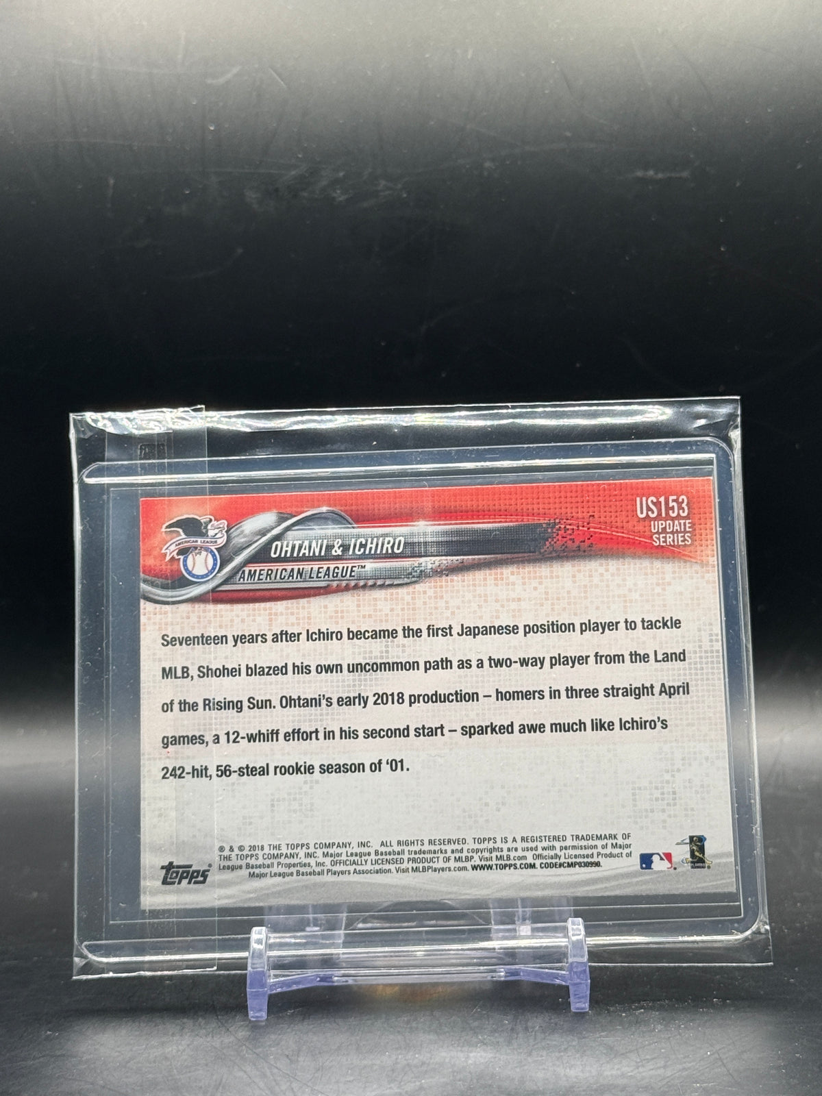 2018 Topps Update Series MLB Ohtani & Ichirio Japan´s Finest