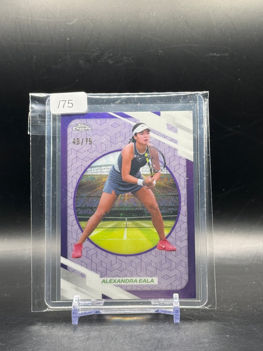 2026 Topps Chrome Tennis Alexandra Eala Purple 49/75