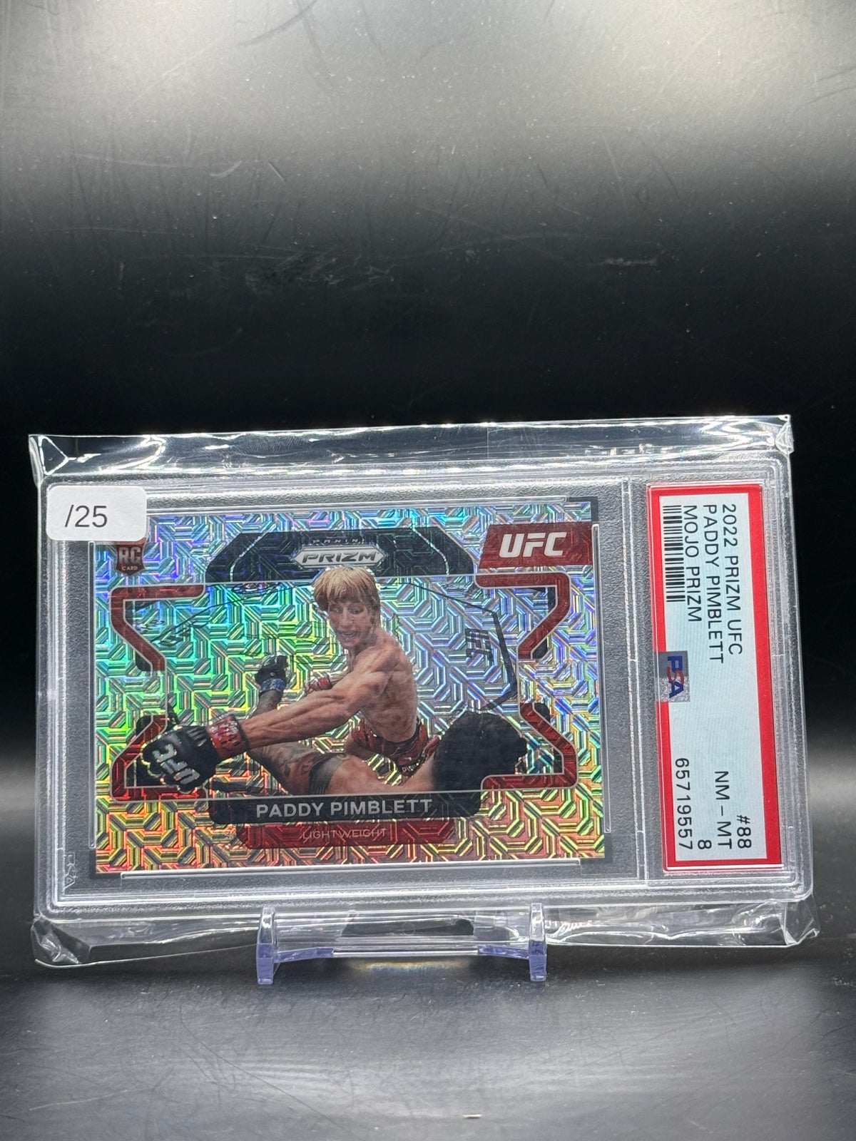 2022 Panini Prizm UFC Paddy Pimblett Mojo Prizm 12/25 PSA 8 65719557