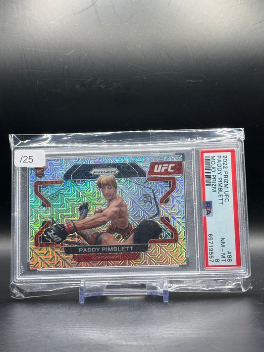 2022 Panini Prizm UFC Paddy Pimblett Mojo Prizm 12/25 PSA 8 65719557
