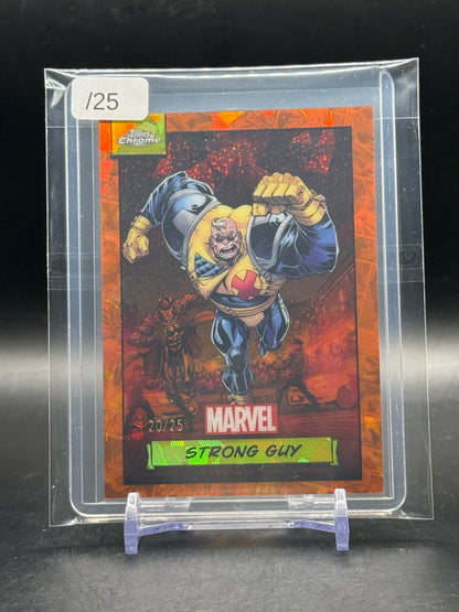 2024 Topps Chrome Marvel Sapphire Strong Guy Orange 20/25