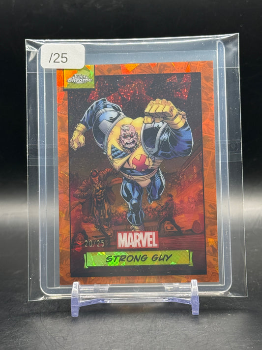 2024 Topps Chrome Marvel Sapphire Strong Guy Orange 20/25