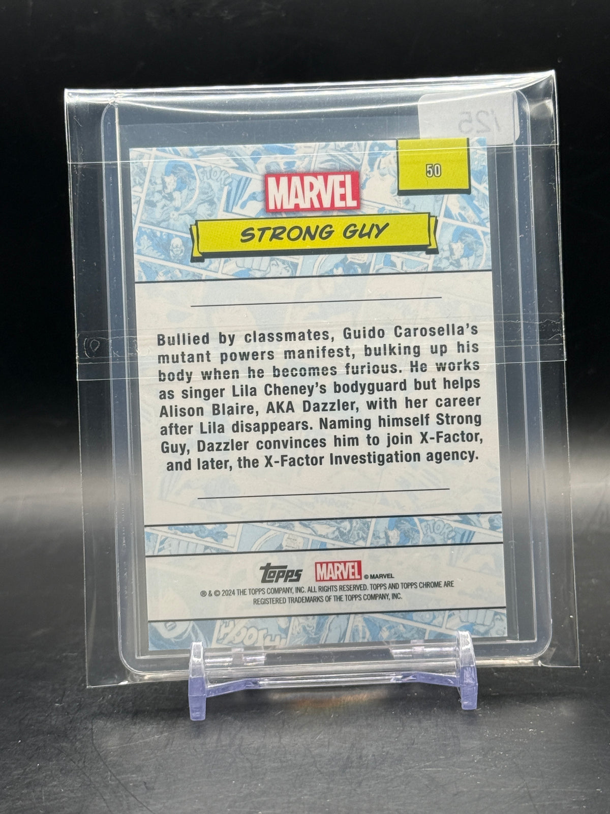 2024 Topps Chrome Marvel Sapphire Strong Guy Orange 20/25
