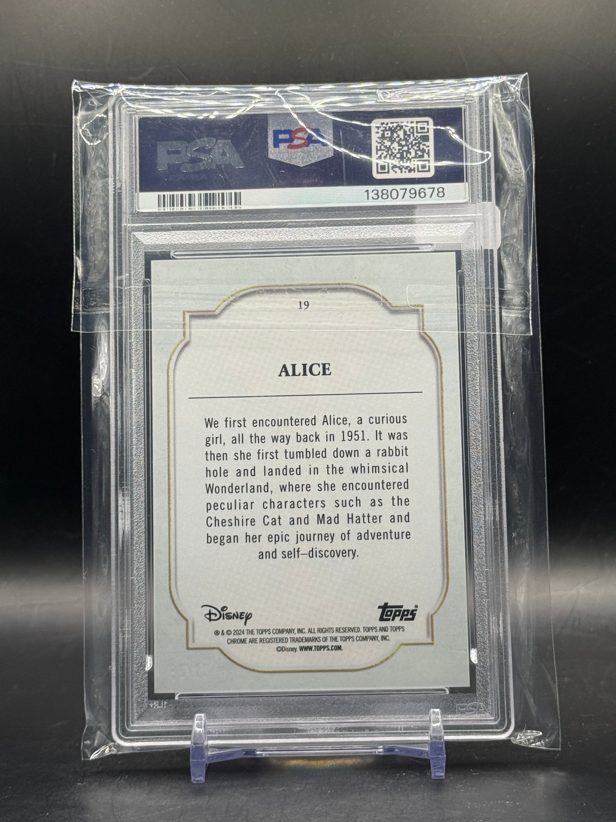 2024 Topps Chrome Disney Alice Red & Black Refractor 14/28 PSA 10 138079678