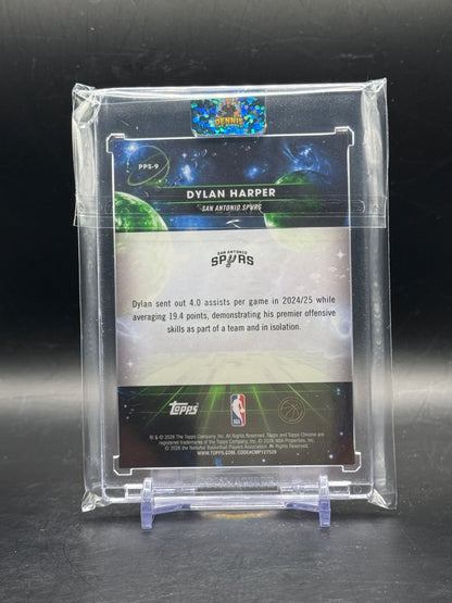 2025-26 Topps Chrome Cosmic Dylan Harper San Antonio Spurs Planetary Pursuit Sun