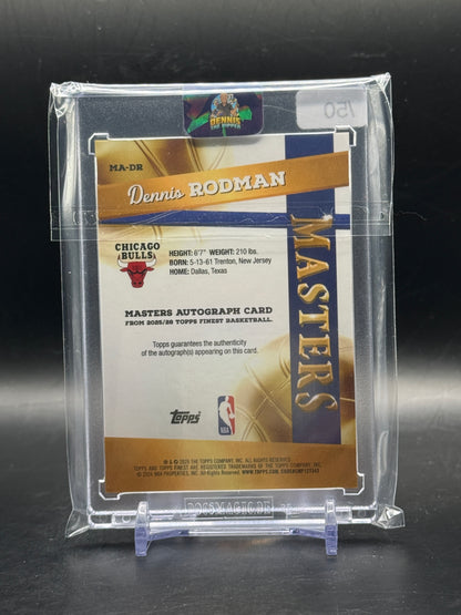 2026 Topps Finest NBA Dennis Rodman Chicago Bulls Gold Geometric Auto 41/50
