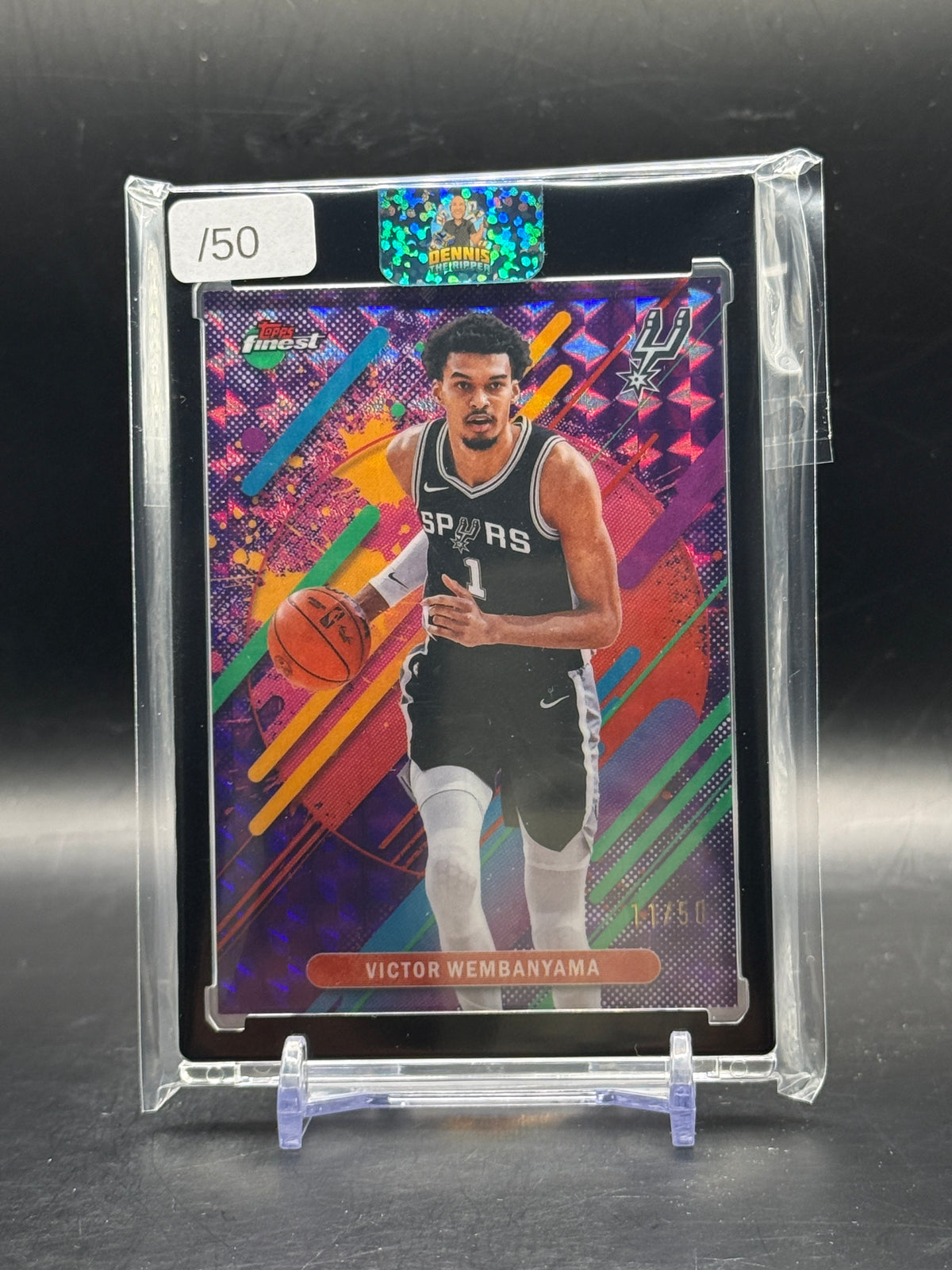 2026 Topps Finest NBA Victor Wembanyama San Antonio Spurs Purple Geometric 11/50