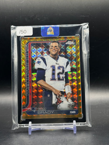 2025 Topps Chrome NFL Tom Brady New England Patriots Gold Geometric 33/50
