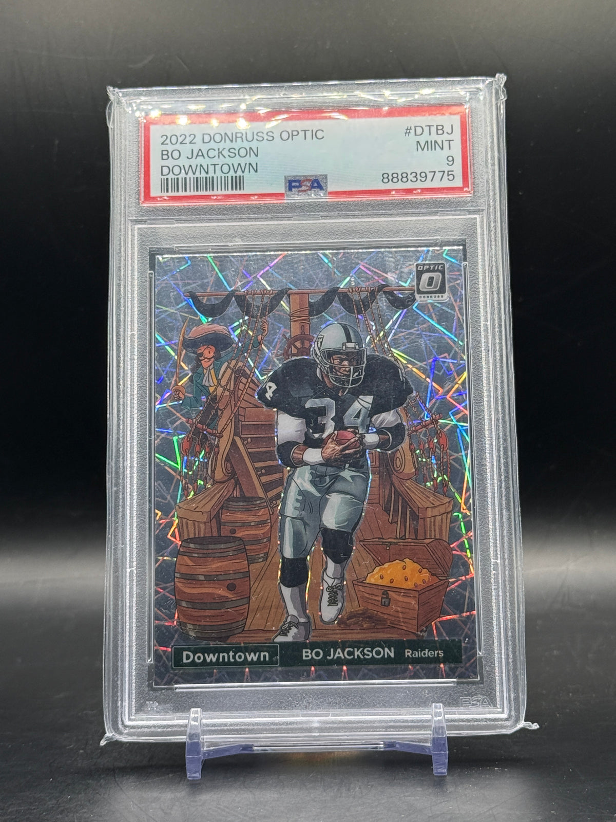 2022 Panini Donruss Optic NFL Bo Jackson Las Vegas Raiders Downtown PSA 9 88839775