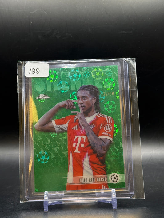 2026 Topps Chrome UCC Michael Olise FC Bayern München Silenced Green 37/99