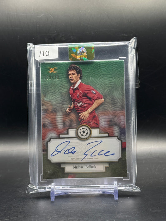 2025 Topps Definitive Collection Michael Ballack FC Bayern München Green Auto 09/10