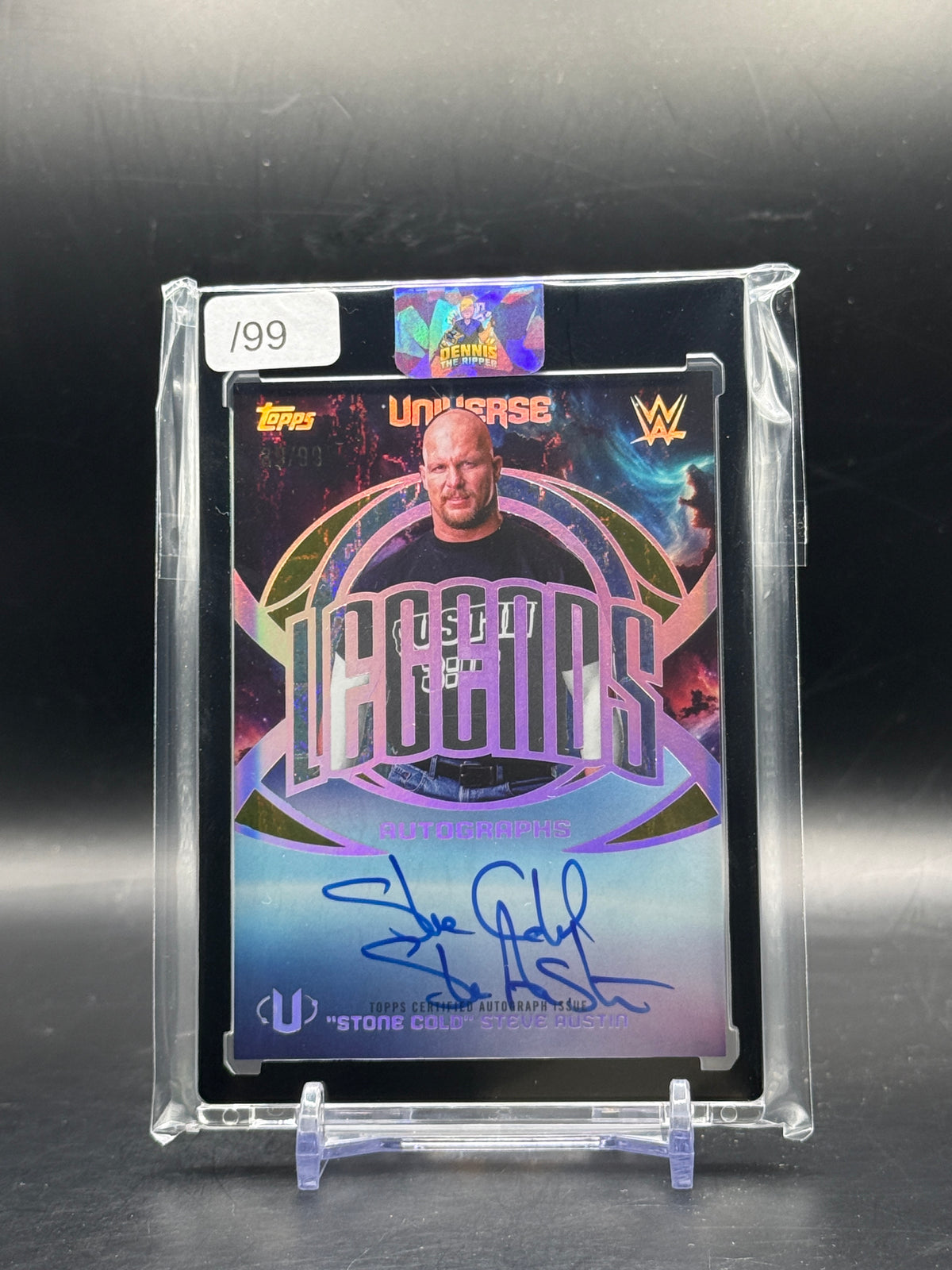 2026 Topps Universe WWE "Stone Cold" Steve Austin Gold Stone Auto 89/99