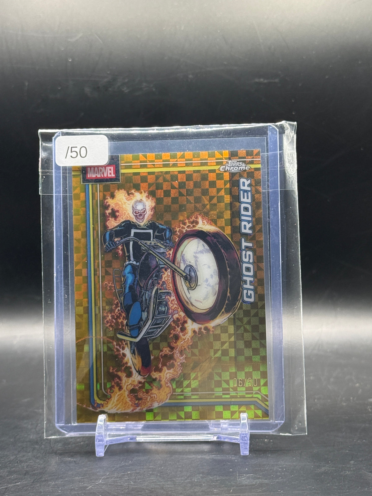 2026 Topps Chrome Marvel Ghost Rider Gold Geometric 06/50