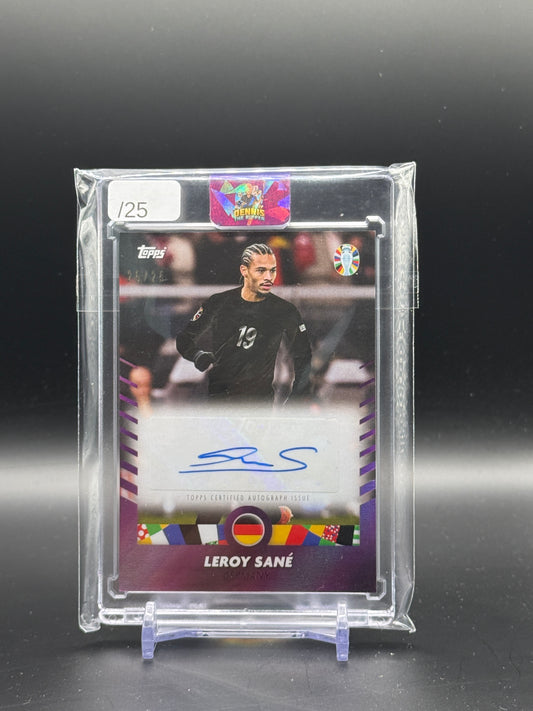 2024 Topps Chrome UEFA Euro 2024 Leroy Sane Germany Purple Auto 25/25