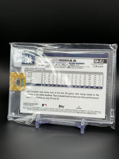 2025 Topps Gilded MLB Jazz Chisholm Jr. New York Yankees Gold Blue Auto 25/50