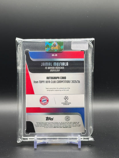 2025-26 Topps Flagship UCC Jamal Musiala FC Bayern München Green Auto 15/99