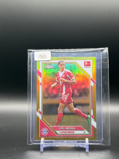 2025-26 Topps Chrome Bundesliga Jamal Musiala FC Bayern München Gold 21/50