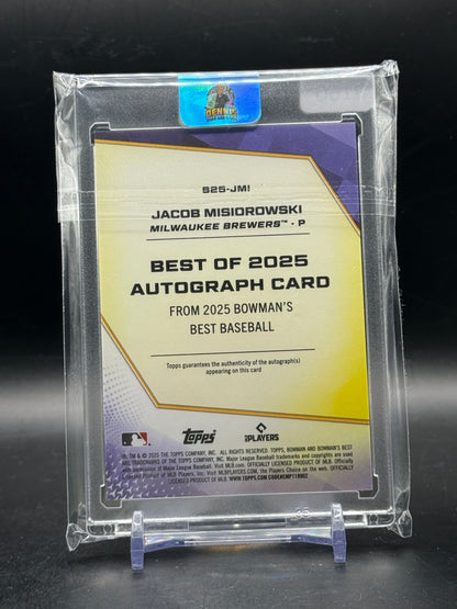 2025 Topps Bowman's Best MLB Jacob Misiorowski Milwaukee Brewers Auto 60/150