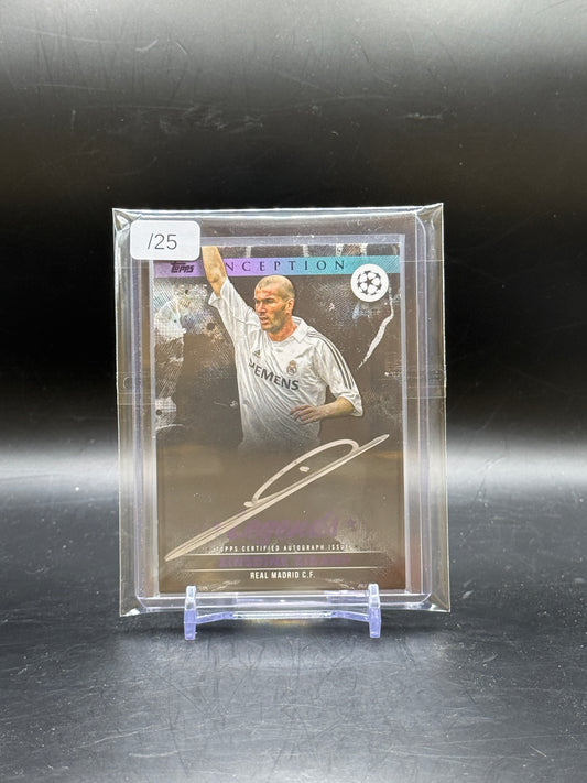 2024-25 Topps Inception UCC Zinedine Zidane Real Madrid Silver Signings Auto 15/25
