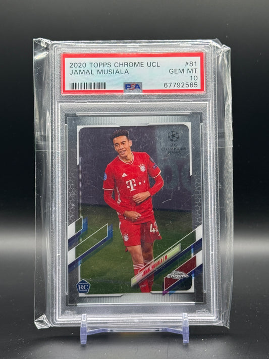 2020-21 Topps Chrome UCC Jamal Musiala FC Bayern München PSA 10 67792565