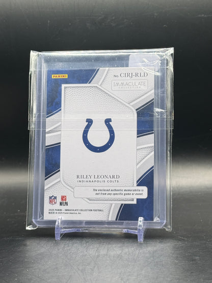 2025 Panini Immaculate NFL Riley Leonard Indianapolis Colts Clearly Patch