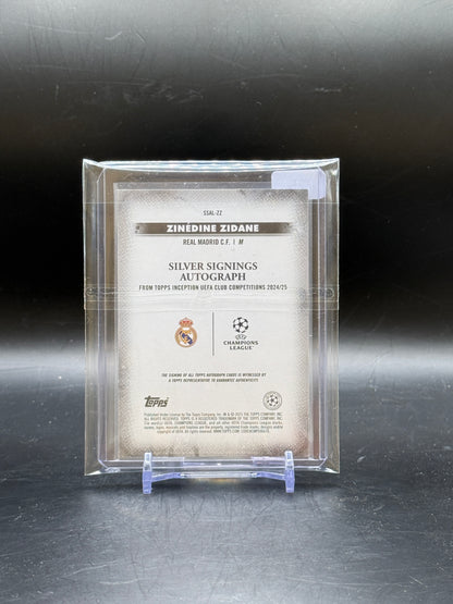 2024-25 Topps Inception UCC Zinedine Zidane Real Madrid Silver Signings Auto 15/25