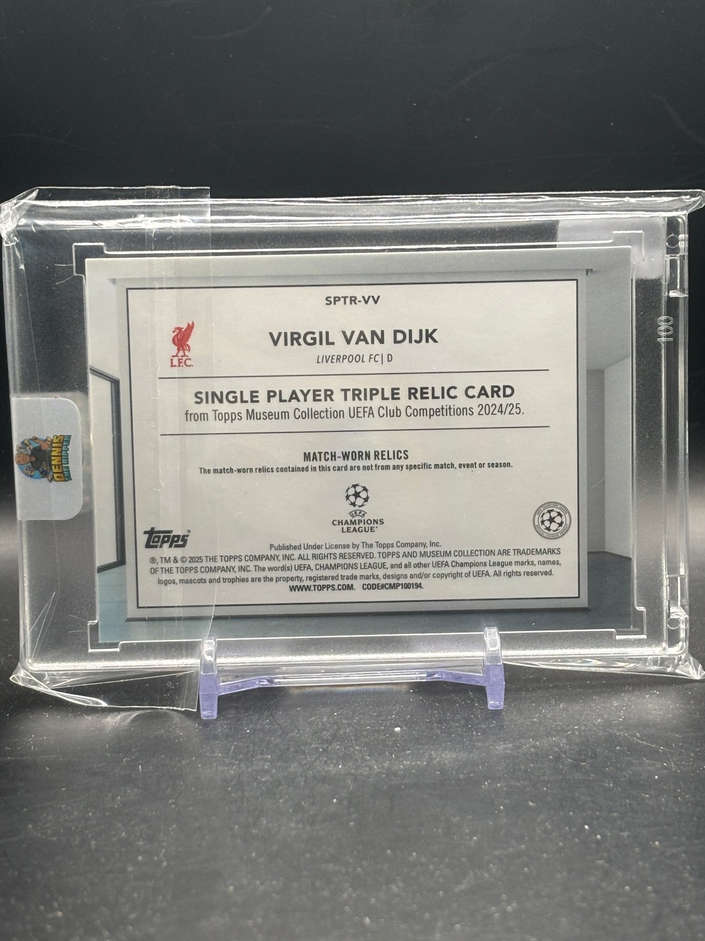 2024-25 Topps Museum UCC Virgil Van Dijk Liverpool FC Triple Patch 36/75