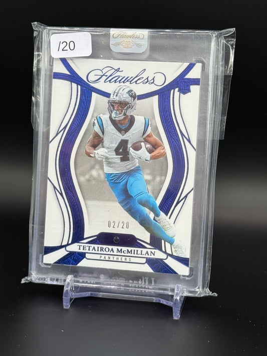2025 Panini Flawless NFL Tetairoa McMillan Carolina Panthers Sapphire Gem 02/20