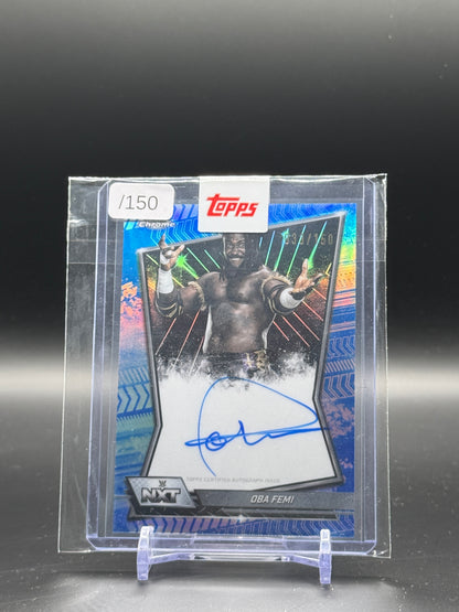 2026 Topps Chrome WWE Oba Femi Blue Auto 033/150